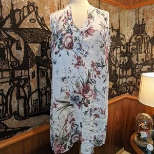 Marisa & Marie Large Floral Linen Shift Dress